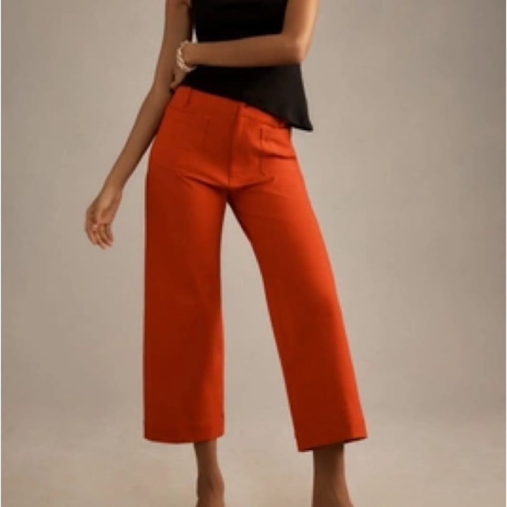 THE COLETTE CROPPED WIDE-LEG PANTS BY MAEVE: PONTE EDITION